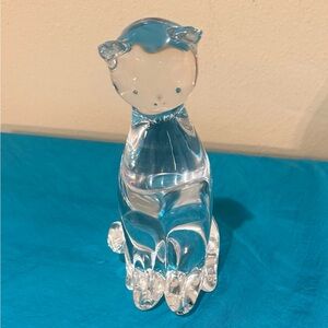 Crystal Glass Cat Figurine